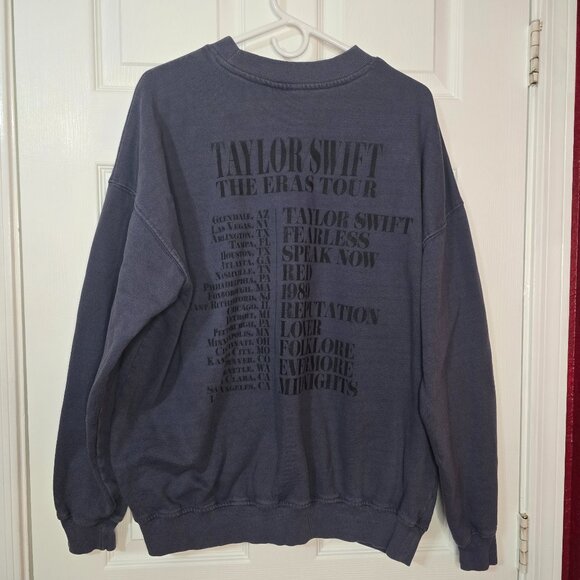 Taylor Swift The Eras Tour Blue Crewneck Official Merch - Picture 1 of 5